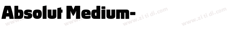 Absolut Medium字体转换